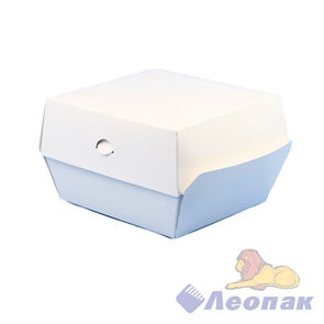 Коробка для ГАМБУРГЕРА  белая 130х130х90мм (25шт/1уп) ЭКО 7095/743