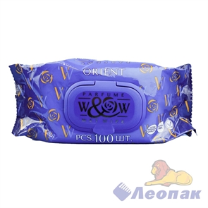 Влажные салфетки парфюмированные  "W&W" BLUE ORIENT (100шт/1уп/10уп), WOR-100