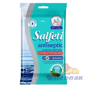 Salfeti №72 Antiseptic  спирт, STOP CORONAVIRUS NEW  (20шт/42уп), 72171