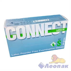 Перчатки CONNECT смотровые латекс.нестер.неопудр "S" (50пар/10уп)