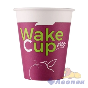 Стакан бумажный 250мл, Wake Me Cup  (75шт/20уп)  ЕМ80-280 (7218)