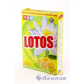 Порошок стиральный  ЛОТОС  Лимон (коробка) 400гр (24шт) БХК