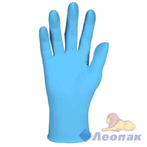 Перчатки нитриловые смотровые  L  (50пар/10уп) NitriMax голубые 3802/129