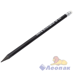 Карандаш чернограф. STAFF "College" BLP-712, 1 шт., НВ, с ластиком, 181712 1817/12