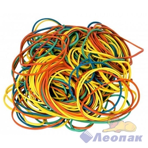 Резинка банковская СИЛИКОНОВАЯ 30мм 1 кг в мешках разноцветная 3816/010