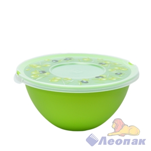 Миска с крышкой Fresh олива 2л (18) ПБ 35620/11264 4335/62