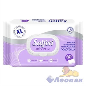 Салфетки влажные Salfeti №60 Universal очищающие универсальные (60шт/30уп) 72847