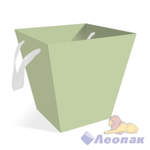 Коробка для цветов Трапеция 140x140x165 САЛАТОВЫЙ 2226/91