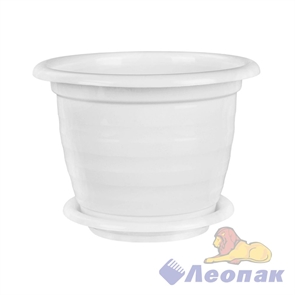 Горшок цв. "Виола" 3,5л (белый) (уп.18) М1339