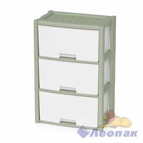 Комод "Колорит" 3-х секцион.(зеленый) 475х300х710 мм (уп.1)