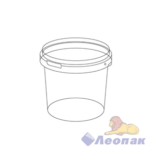 Банка 550мл/109мм с крышкой ПРОЗРАЧНАЯ (200шт/кор)ВЗЛП 1527ПКП