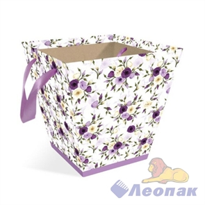 Коробка для цветов Трапеция 175x175x200 ЦВЕТНАЯ МОЗАЙКА 2986/91