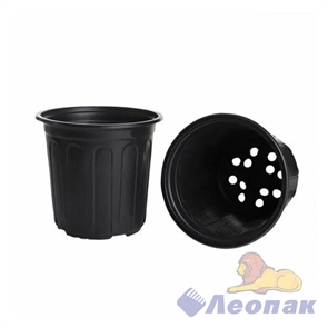 Горшок для рассады, 2 л, d=16 см, h=15 см, мягкий пластик, чёрный, Greengo 10479286