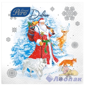 Салфетка GrandPero Deluxe 33х33 На опушке, 3сл. (20л/12уп)