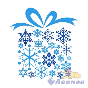 Салфетка Лилия 24х24 с рисунком Подарок зимы (50шт/72уп)