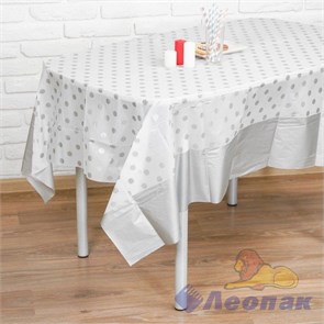 SK-85 Скатерть 137х183см СЕРЕБРО горох (1уп/12шт/600шт)