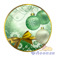 Тарелка картонная d=230мм Новогодняя игрушка (10шт/уп) NT-233