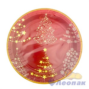 Тарелка картонная d=230мм Новогодняя ночь (10шт/уп) NT-232