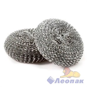 Губка металлическая для посуды спиральная 20гр (12шт/уп/600шт) Аквамаг СП-101
