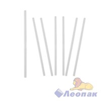 Трубочка д/коктейля прямая в индивидуальной уп-ке (250шт/4упак) прозрачная 8*240 (ИнтроПластик)