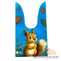 P146 Пакет с ушками 16х27х3см БЕЛОЧКА (50шт/1уп)