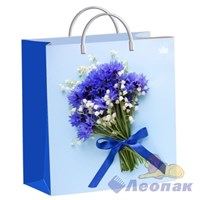 Пакет мягкий пластик с пластик.ручками 24х26   Милые васильки  (40) ТИКО