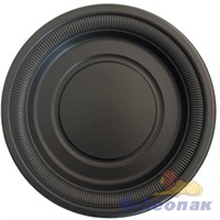 Тарелка d-230мм, ЧЕРНАЯ ,кукуруз.крахмал (50шт)Ч01