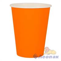Стакан бумажный 350мл ОРАНЖЕВЫЙ (50/1000) /Л