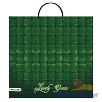 Пакет с пластик.ручками 37х35-90 Зеленая клетка (5шт/100) Нео-пак