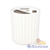 Подставка для зубных щеток "Плетенка" (белый