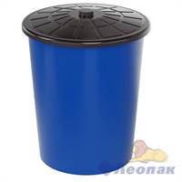 Бак универсальный 100л с крышкой (3) синий 550х550х670 мм