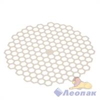 Решетка в раковину круглая "Соты" (бежевый)