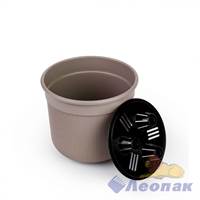 Горшок цв. "Сканди" 1л (с дренажной вставкой) (какао)