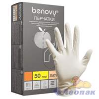 Перчатки латексные L (100шт./10уп.) BENOVY
