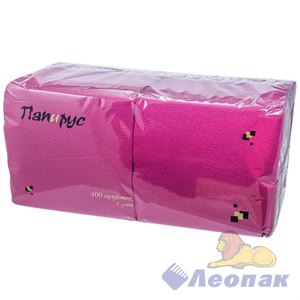 Салфетка "Папирус" 24*24 см 1-сл. 400 л. бордовые/18 Ф