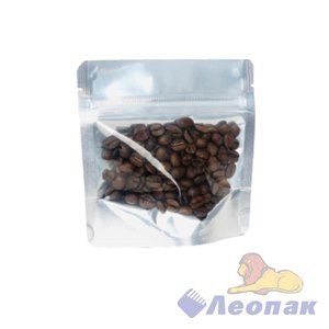 Пакет №22 металлизированный ДОЙ-ПАК 130х130 (35+35) с прозрачной стенкой с замком zip-lock(100шт/60)