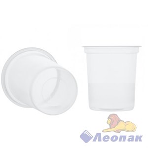 Контейнер МОЛОЧНЫЙ б/крышки 350г ПРОЗРАЧНЫЙ круглый d=95мм (840) "Классика