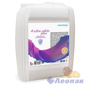 ИНТЕРХИМ 4 ultra white plus, 5л. Отбеливатель-пятновыводитель для стирки