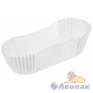 Тарталетка для эклеров овал 28*110 h26 (40г/м2) белая 1000шт/ уп/8000 21102826