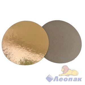 Подложка золотая круглая  d 80 мм 1-сторонняя 200 шт. в упак/6000