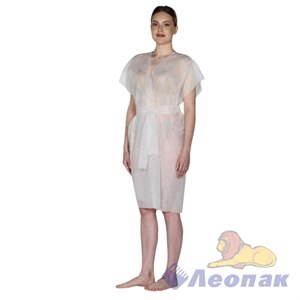 Халат-кимоно без рукавов белый длина 105см 30 г/м2 (10 шт./10) 630882
