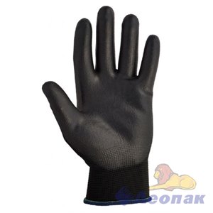 Перчатки полиуритановые черные двойной облив G40 размер 9 (12/240)