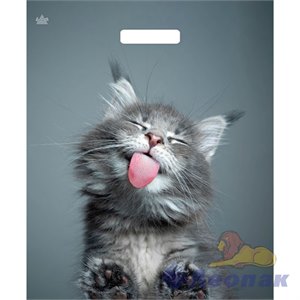 П-выр.ручка 38х45-60мкм Кот ламинат (50/500) ТИКО