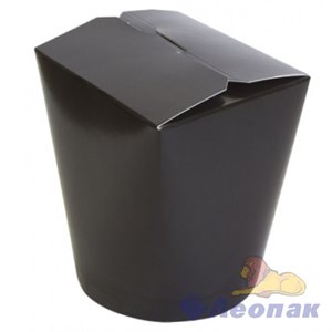 Контейнер бумажный ЧАЙНА-БОКС ЧЕРНЫЙ 700мл (50/15уп) круглое дно / Л