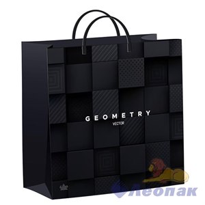 Пакет мягкий пластик с пластик.ручками 24х26 Вектор геометрии (40) ТИКО 1398/745