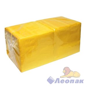 Салфетка "Папирус" 33*33 ЖЕЛТАЯ 1-сл 300 л. (10) Ф