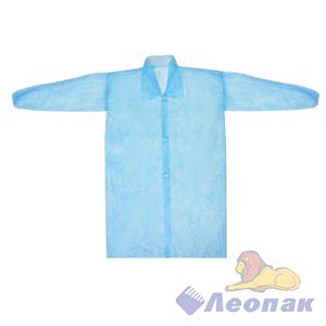 Халат на липучках XXL голубой 10 шт. в упак./100