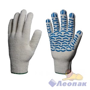 Перчатки трикотажные полиэфирные, латексное рельефное покрытие размер 10