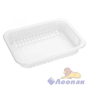 Лоток под запайку КАСТЕР 187*137*36/600мл, РР, ребро ПРОЗРАЧНЫЙ (500шт) ПК-29-3Т