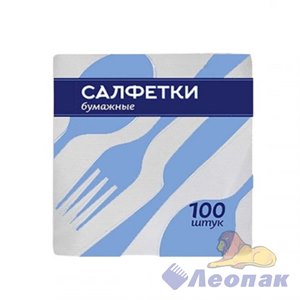 Салфетка белая "Ромашка"  (1уп/42уп)  арт.  22100-100